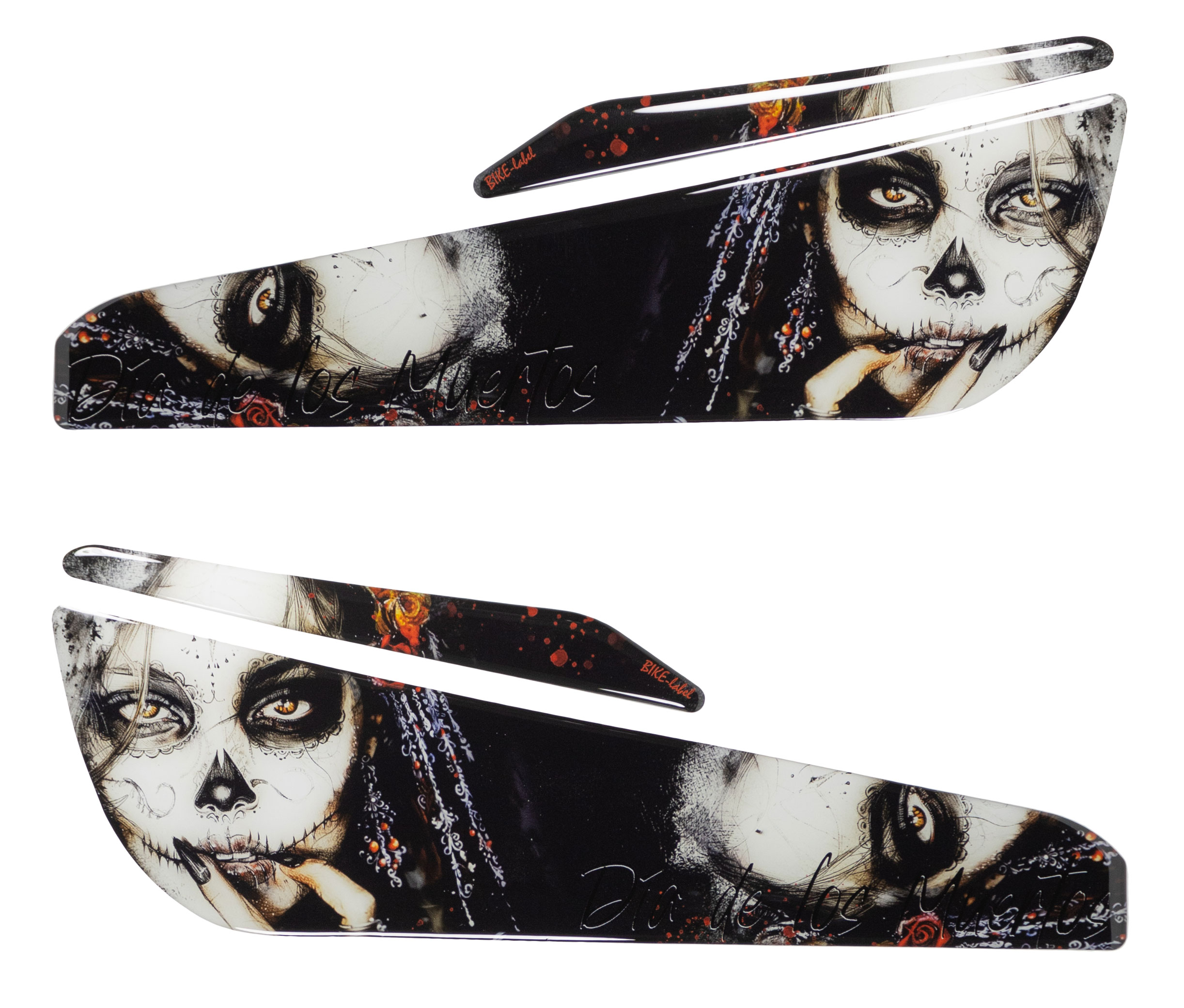 Motorrad Seitentankpad Schutzfolie Lackfolie Schutz La Catrina Tattoo Motorrad Seitentankpad Schutzfolie Lackfolie Schutz La Catrina Tattoo