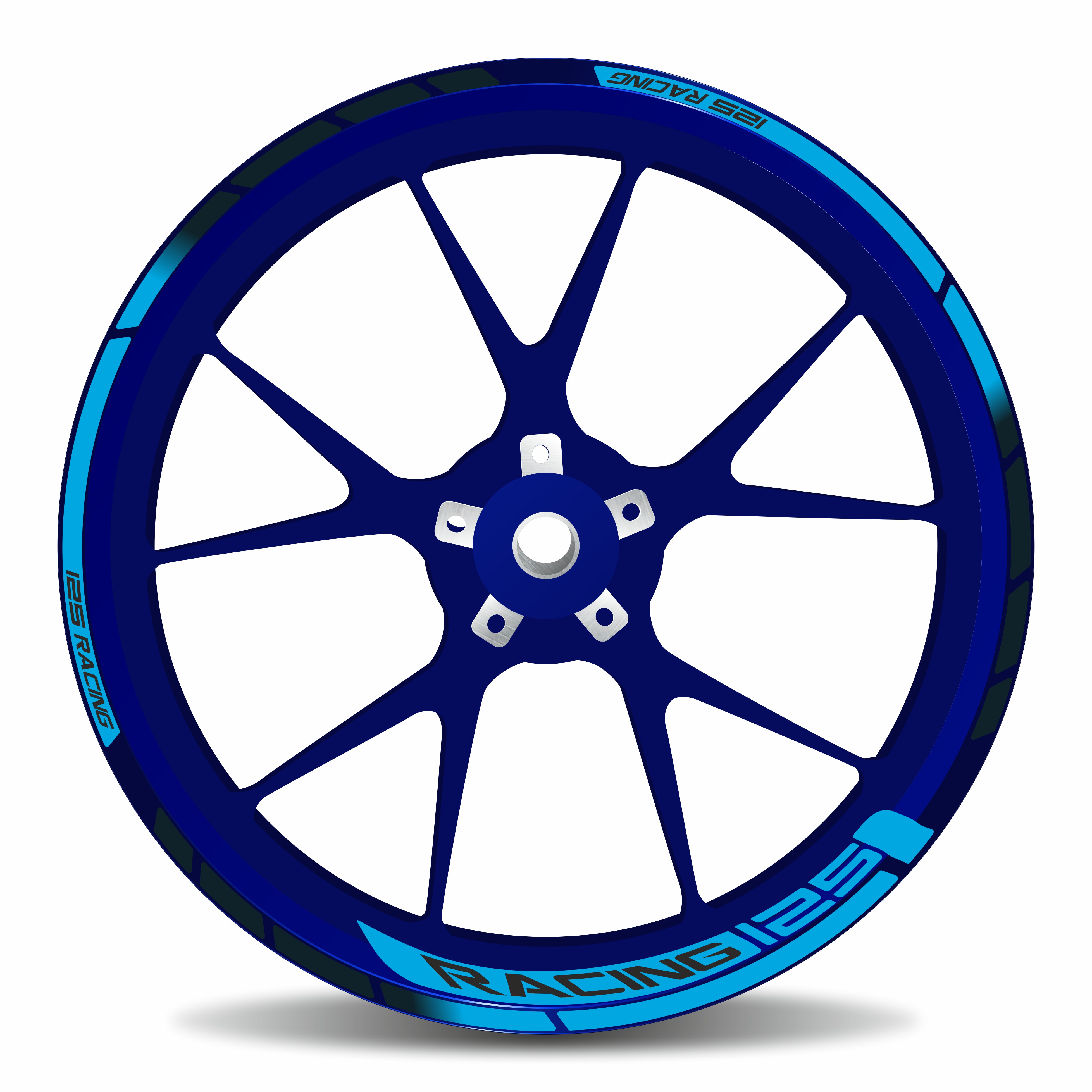 Felgenrand Sticker Klebeset Motorradfelge kompatibel für Yamaha Icon Blue MT-125 Felgenrand Sticker Klebeset Motorradfelge kompatibel für Yamaha Icon Blue MT-125