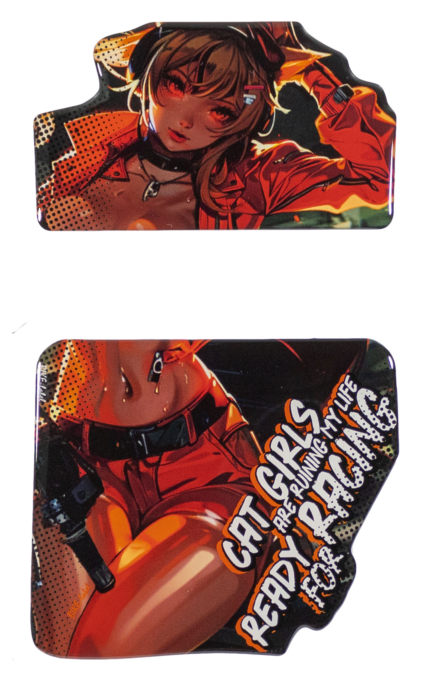 Tankpad Anime Cat Girl Orange kompatibel mit KTM 125 + 390 Duke Motorrad Sticker Tankpad Anime Cat Girl Orange kompatibel mit KTM 125 + 390 Duke Motorrad Sticker