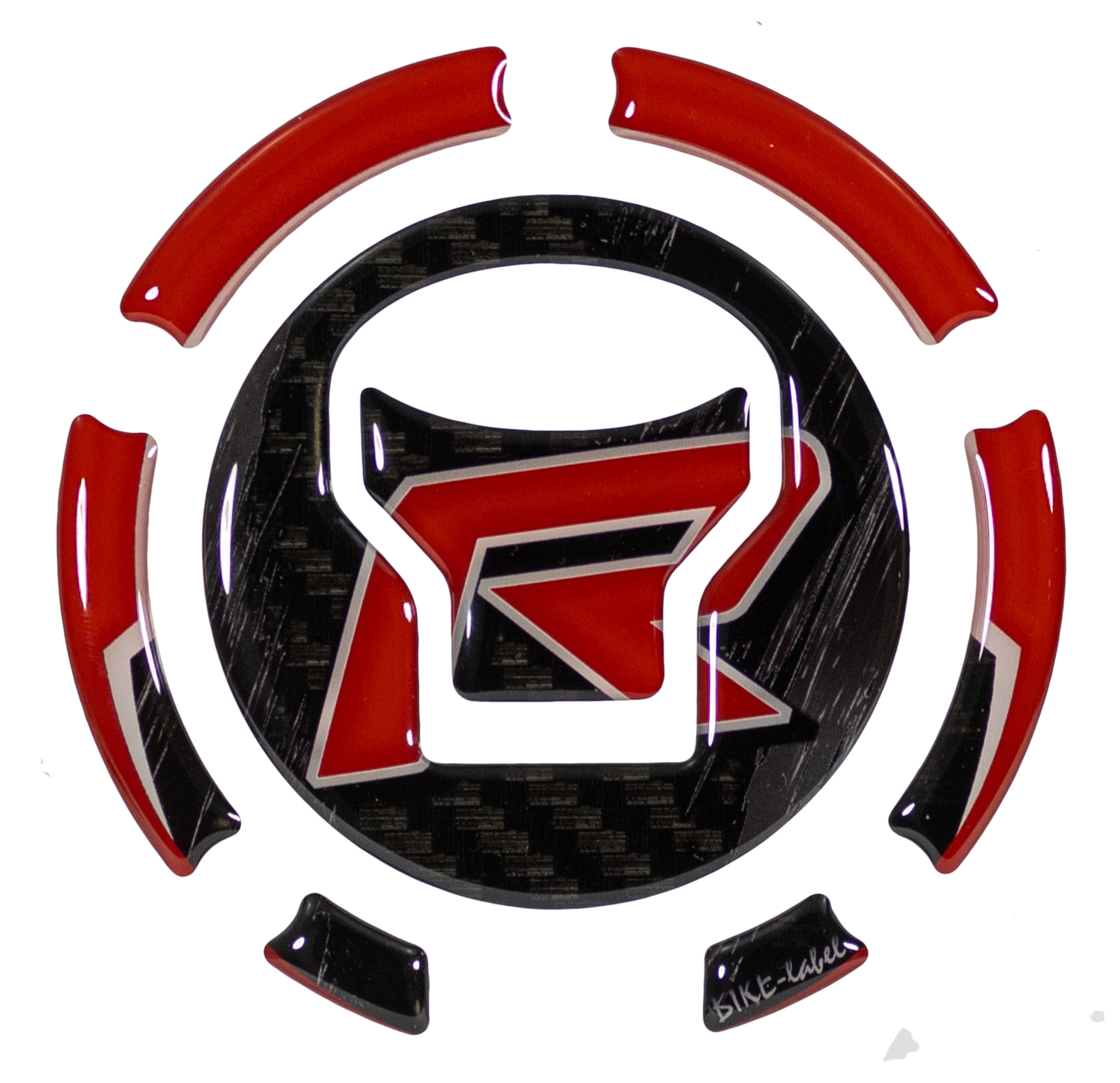 Tankdeckel Pad 3D Motorradaufkleber Carbon Druck rot kompatibel für Honda CB125R Tankdeckel Pad 3D Motorradaufkleber Carbon Druck rot kompatibel für Honda CB125R