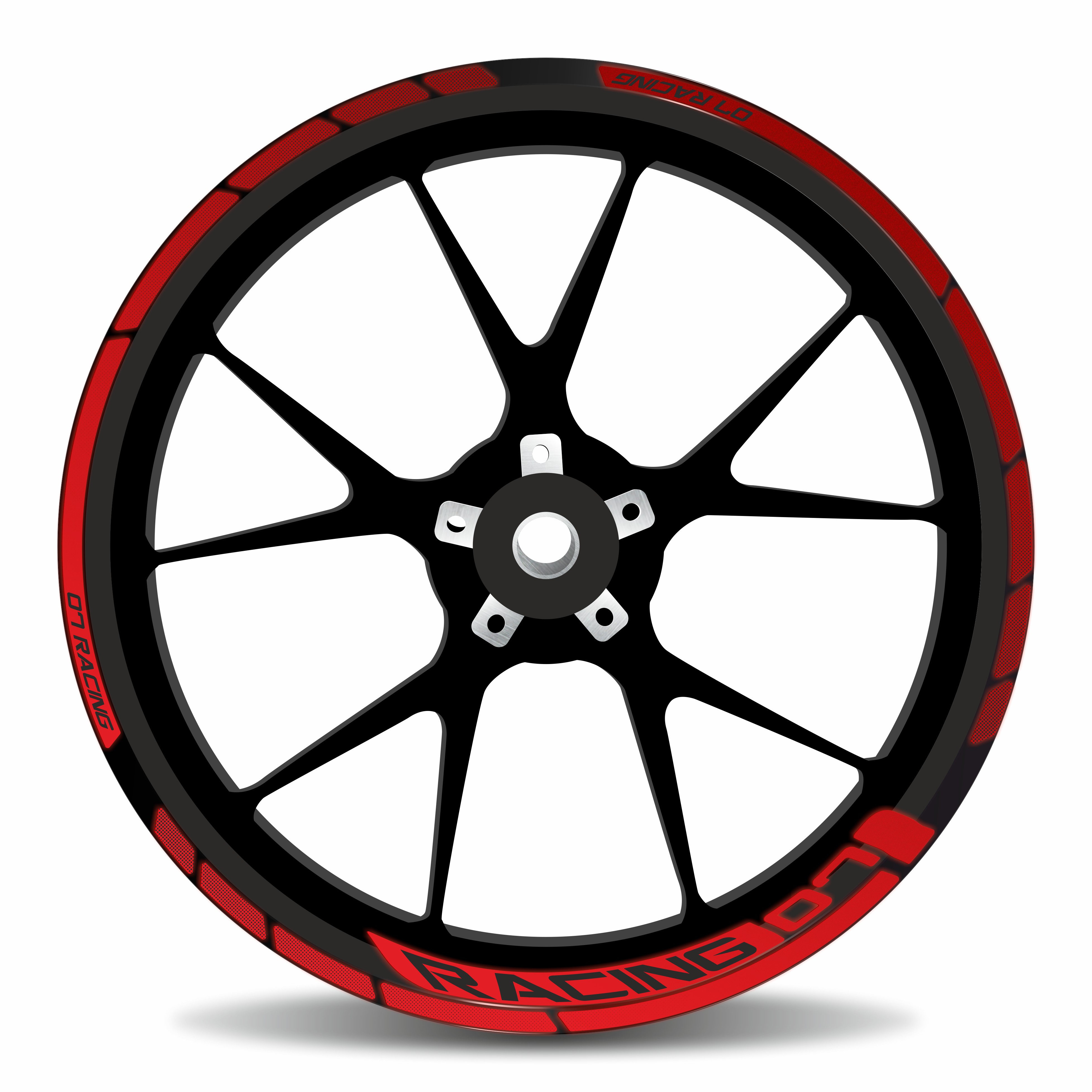 Felgenrandaufkleber Komplettset Reflex rot Dot Bike kompatibel für Yamaha MT-07 Felgenrandaufkleber Komplettset Reflex rot Dot Bike kompatibel für Yamaha MT-07