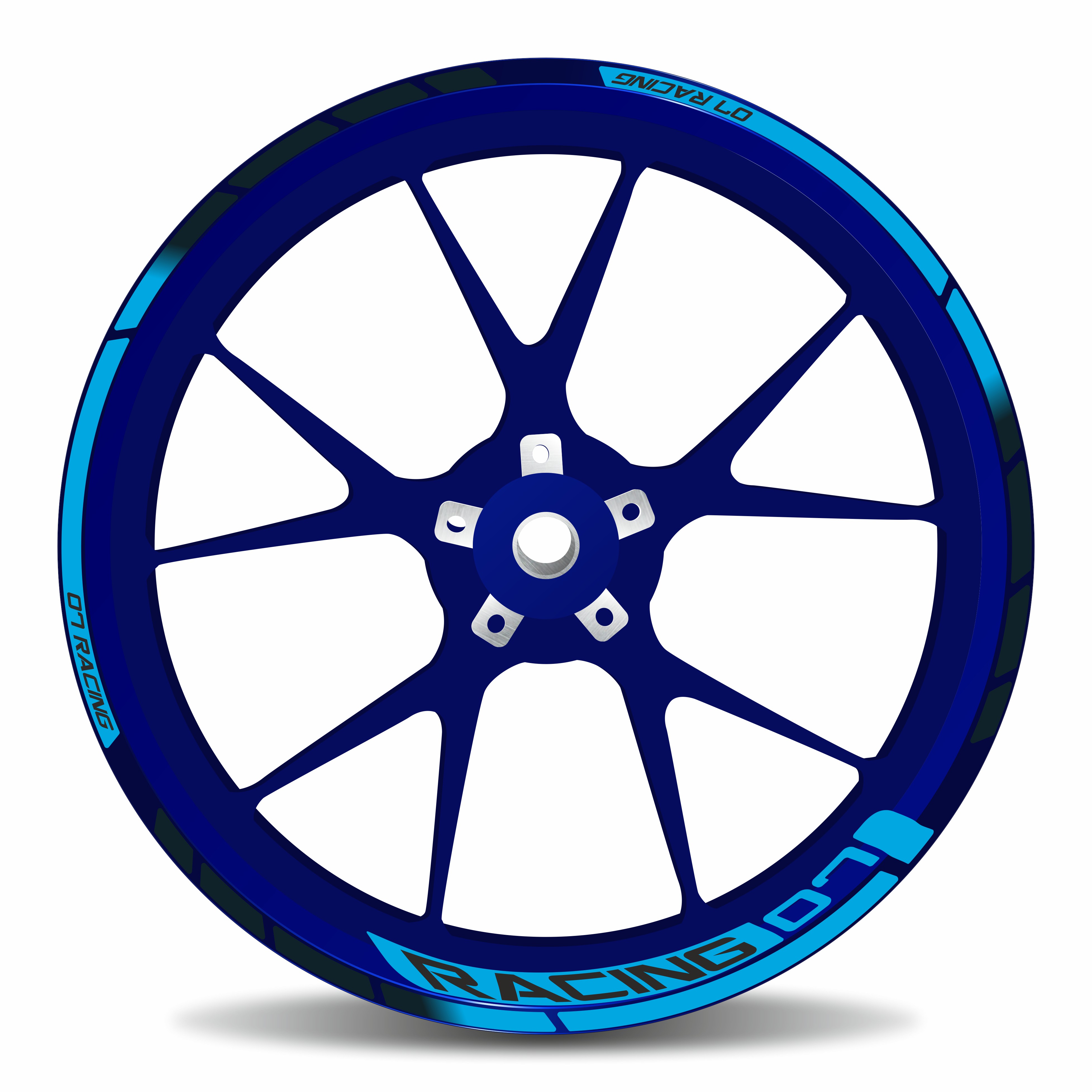 Felgenrand Sticker Klebeset Motorradfelge kompatibel für Yamaha Icon Blue MT-07 Felgenrand Sticker Klebeset Motorradfelge kompatibel für Yamaha Icon Blue MT-07