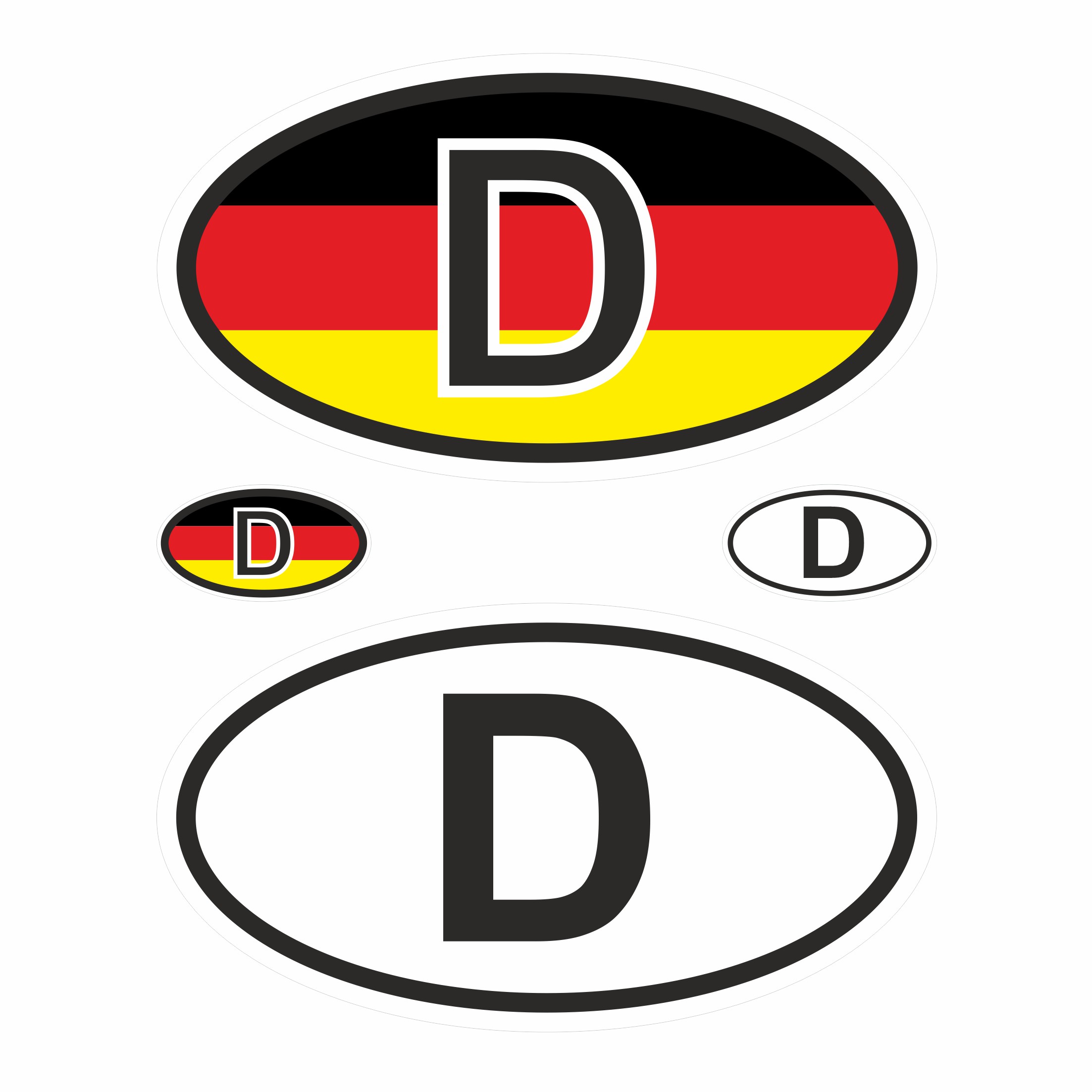 Länderkennzeichen Aufkleber Flagge 4 Stck Caravan Auto Kfz Camper Deutschland Länderkennzeichen Aufkleber Flagge 4 Stck Caravan Auto Kfz Camper Deutschland