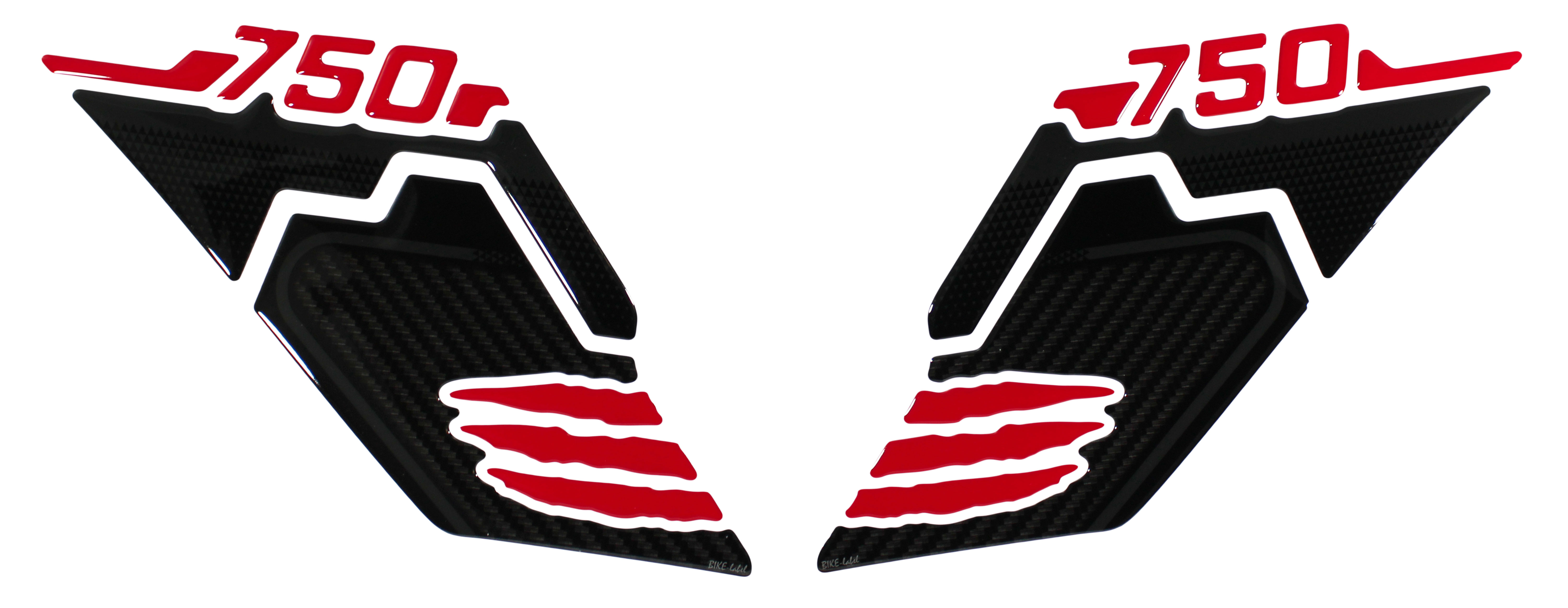 Seitentankpad Gel Tankschutz kompatibel für Honda XL750 Transalp Carbon schwarz Seitentankpad Gel Tankschutz kompatibel für Honda XL750 Transalp Carbon schwarz