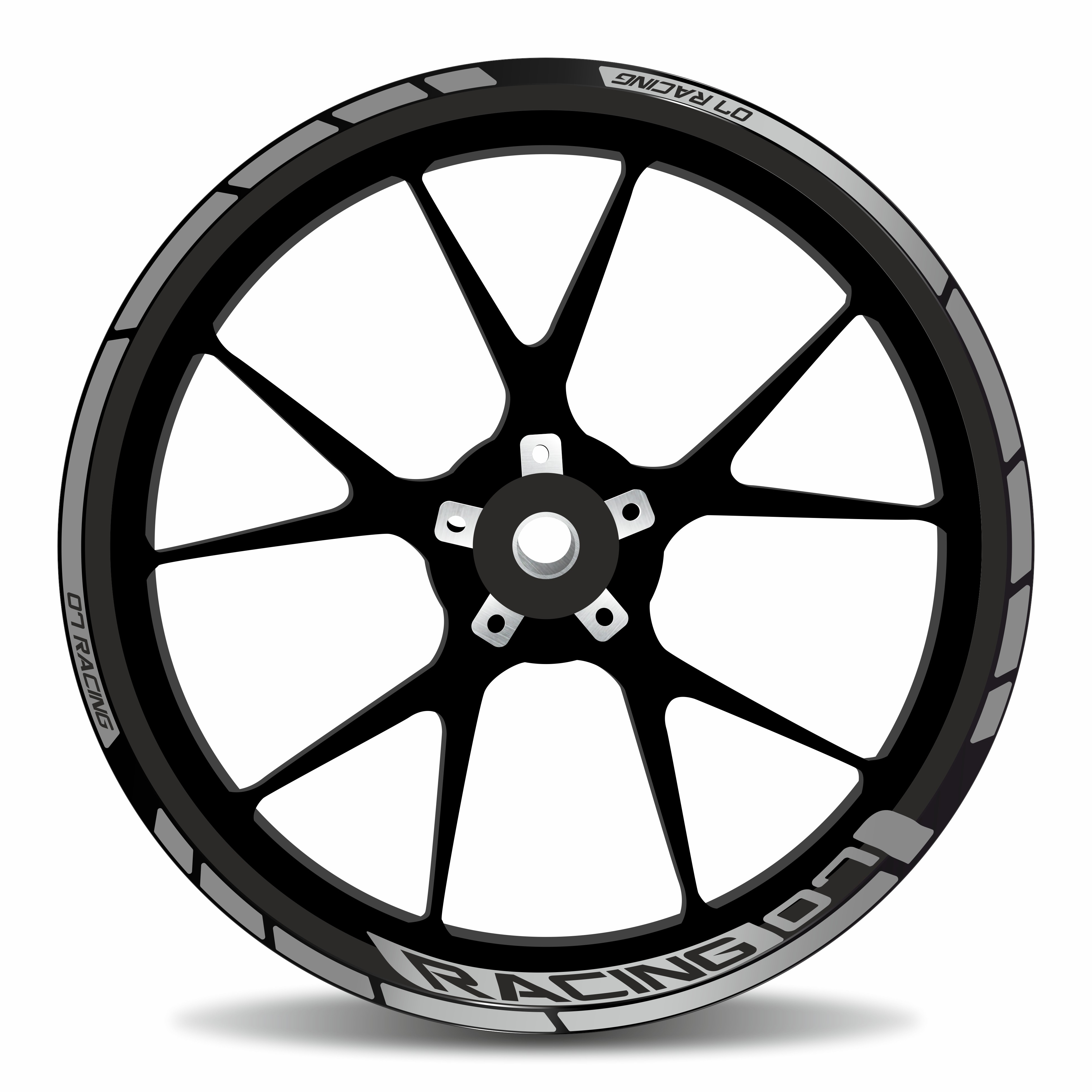 Felgenränder Set Silber Aufkleber für Motorradfelge kompatibel für Yamaha MT-07 Felgenränder Set Silber Aufkleber für Motorradfelge kompatibel für Yamaha MT-07