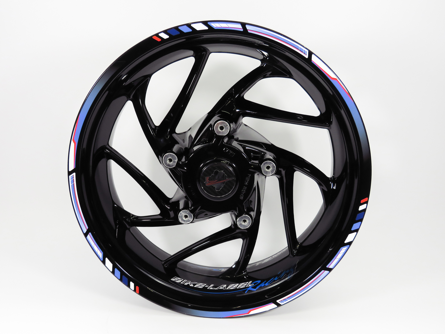 Dekor Felgenrand Aufkleber für Auto und Motorrad blau weiß rot Dekor Felgenrand Aufkleber für Auto und Motorrad blau weiß rot