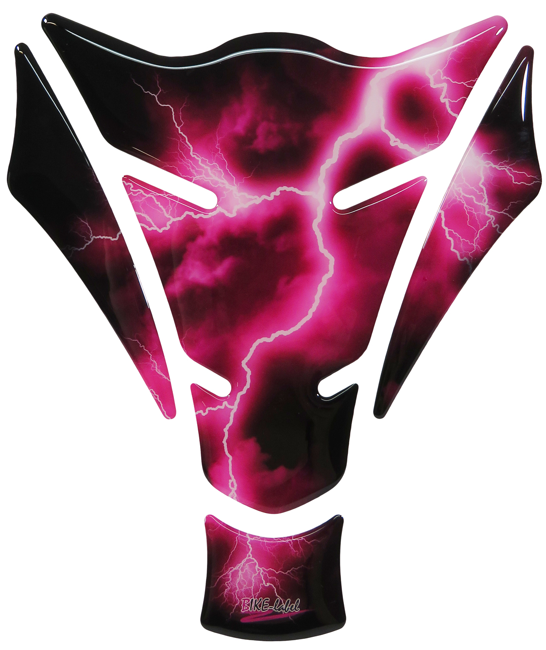 B-Ware Tankpad 3D Motorrad Aufkleber Pinker Lila Blitz Kratzschutz Tankschutz