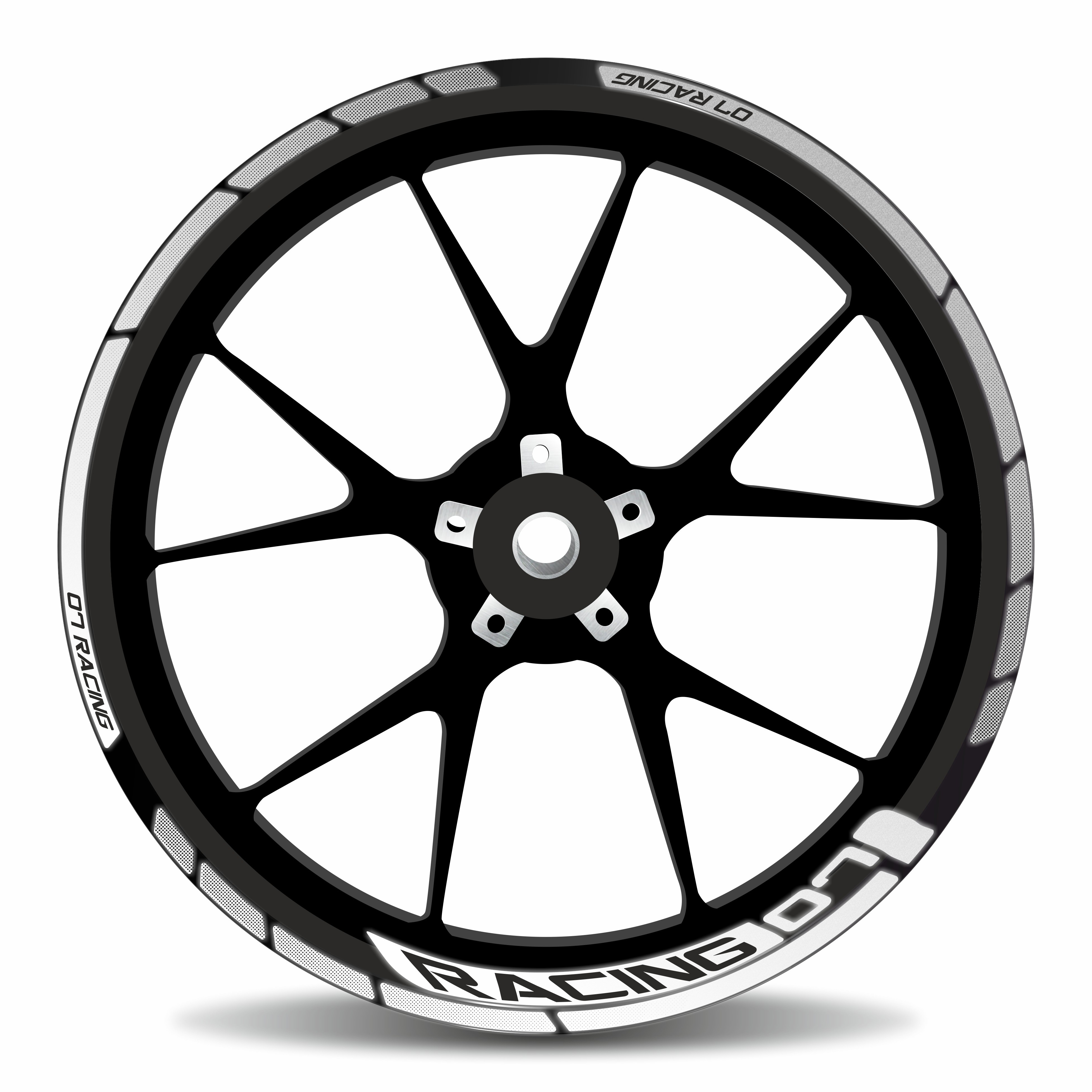 Felgenrand Aufkleber Set Reflex weiß Dots Motorrad kompatibel für Yamaha MT-07 Felgenrand Aufkleber Set Reflex weiß Dots Motorrad kompatibel für Yamaha MT-07