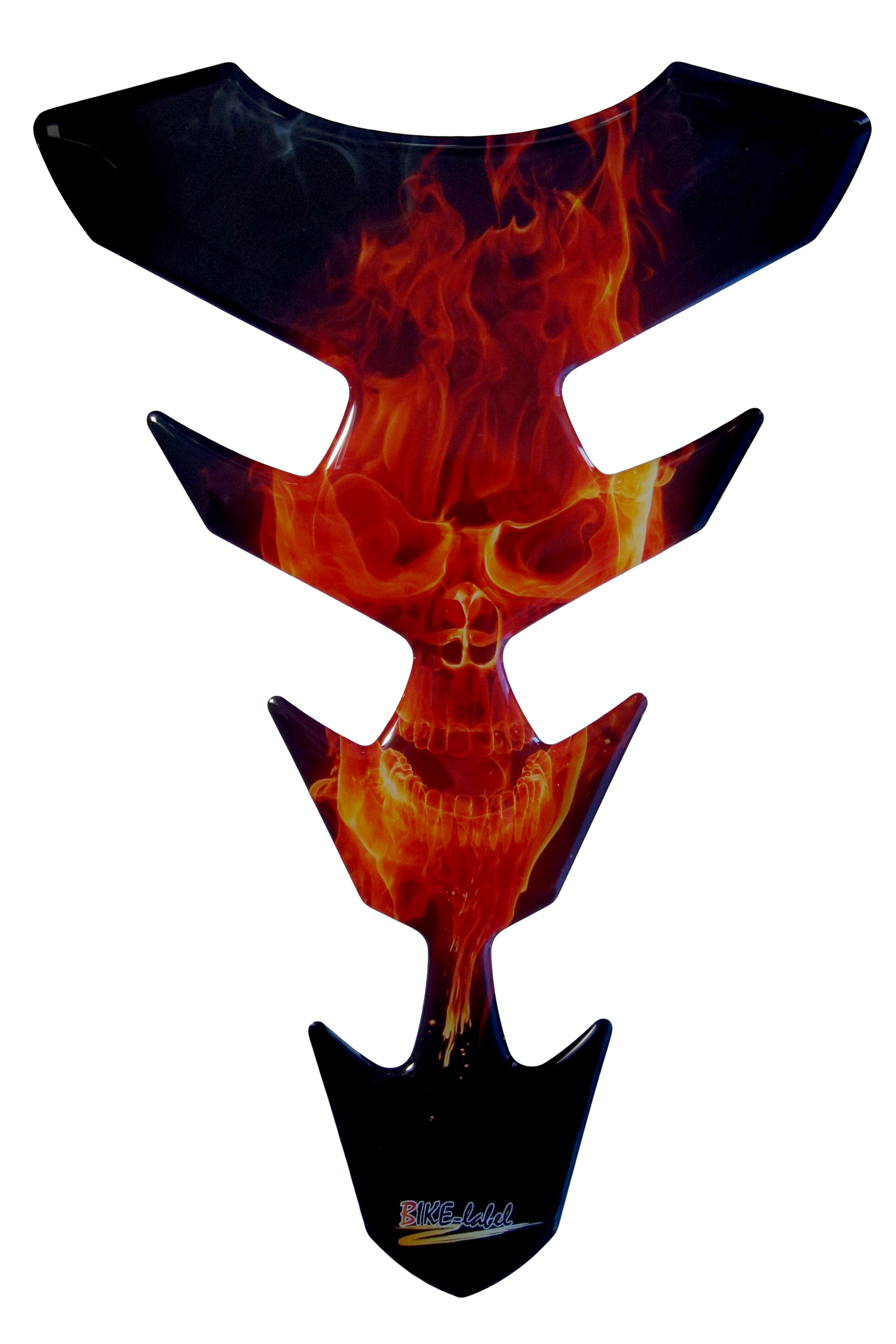 B-Ware Motorrad 3D Aufkleber Tankpad - Totenkopf Flammen Rot Orange Lackschutzfolie B-Ware Motorrad 3D Aufkleber Tankpad - Totenkopf Flammen Rot Orange Lackschutzfolie