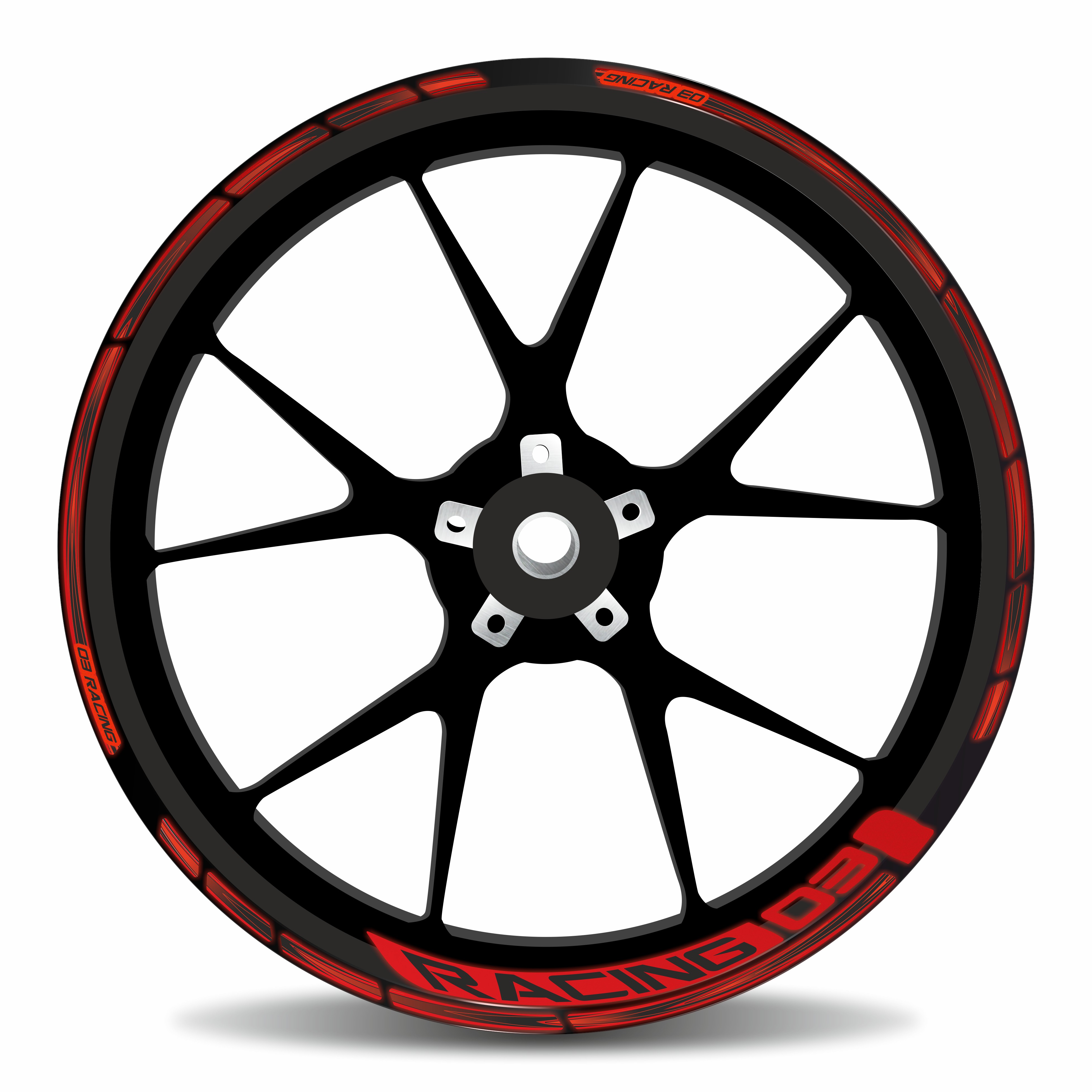 Felgenrandaufkleber Komplettset Reflex rot Stripes kompatibel für Yamaha MT-03 Felgenrandaufkleber Komplettset Reflex rot Stripes kompatibel für Yamaha MT-03