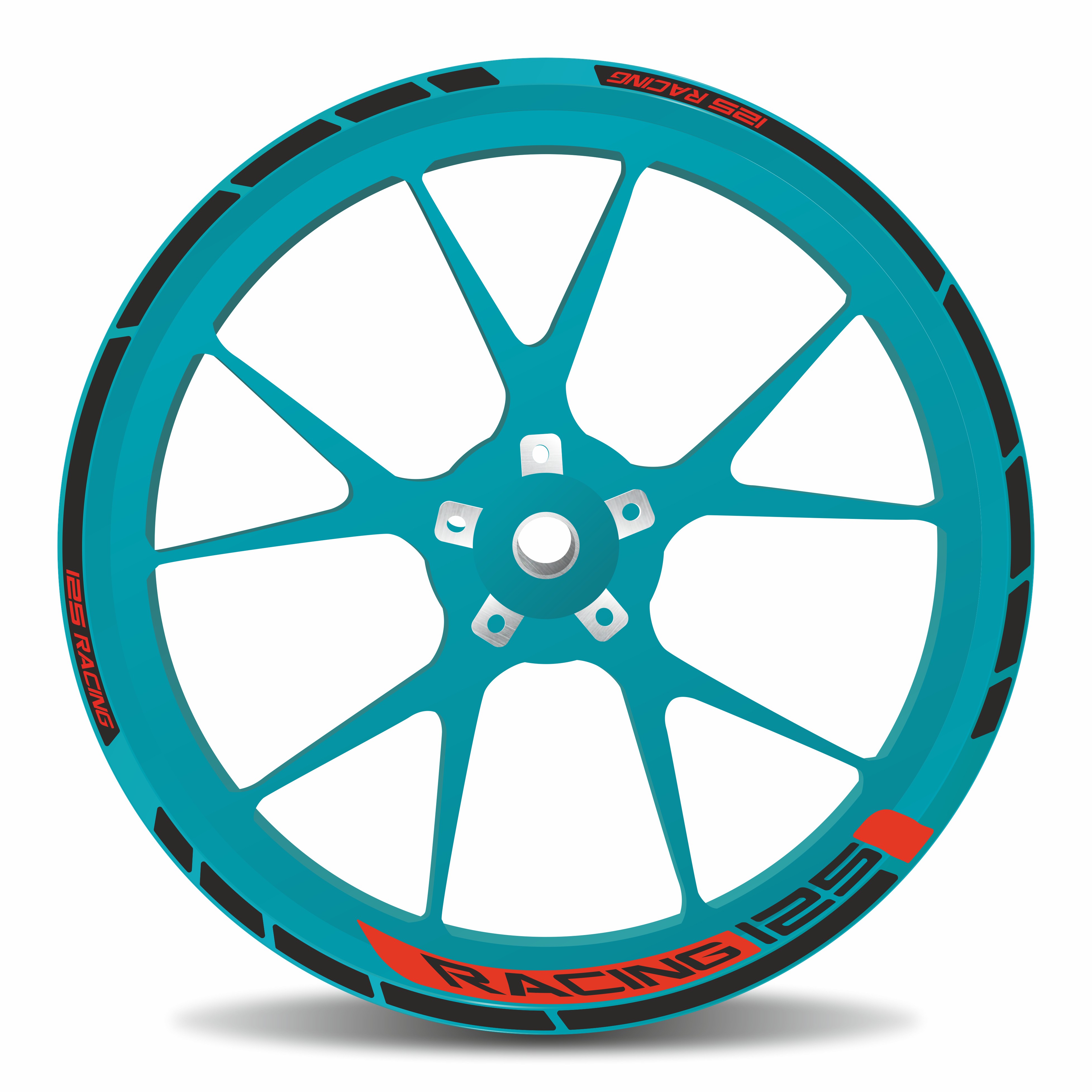 Set Felgenränder Aufkleber Motorradfelge kompatibel für Yamaha Cyan Storm MT-125