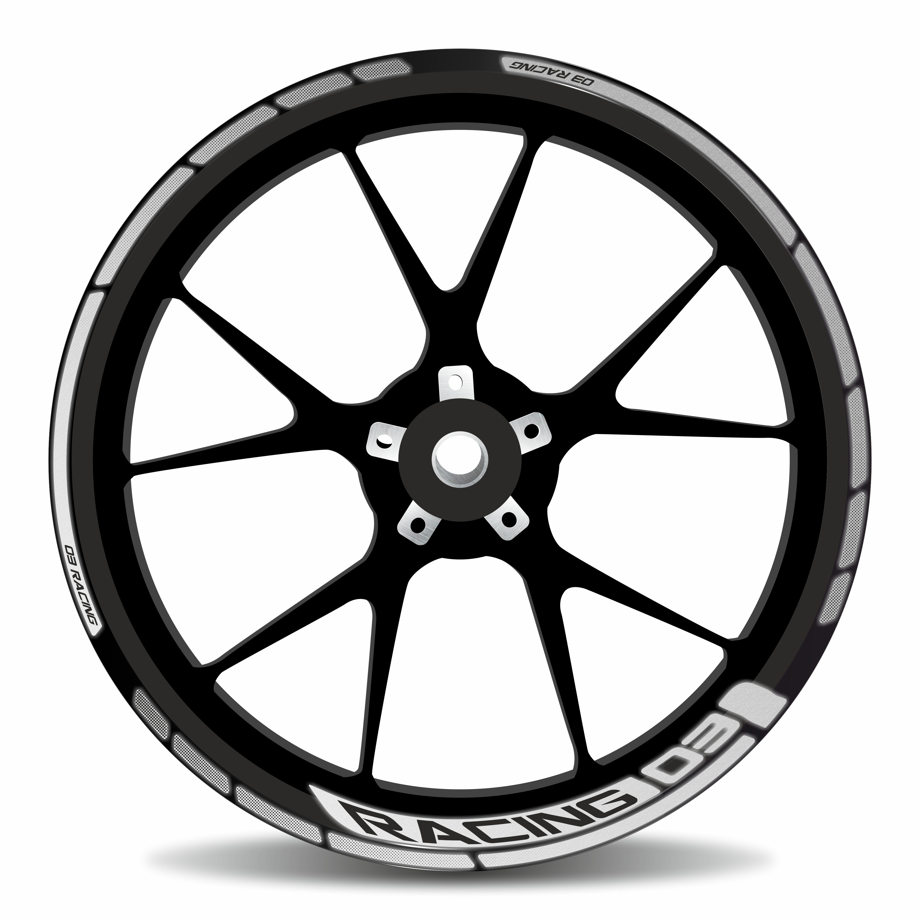 Felgenrand Aufkleber Set Reflex weiß Dots Motorrad kompatibel für Yamaha MT-03 Felgenrand Aufkleber Set Reflex weiß Dots Motorrad kompatibel für Yamaha MT-03