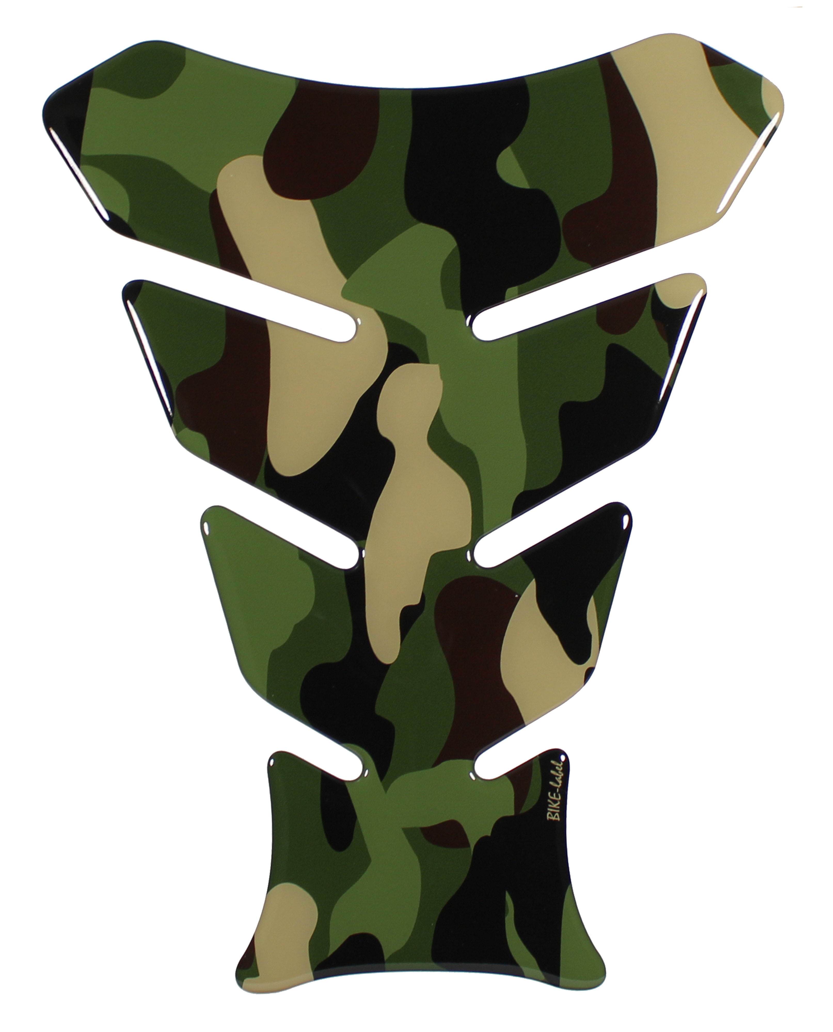 Tankpad Gel-Aufkleber für Motorradtank Lackschutz Tarnmuster Camouflage grün
