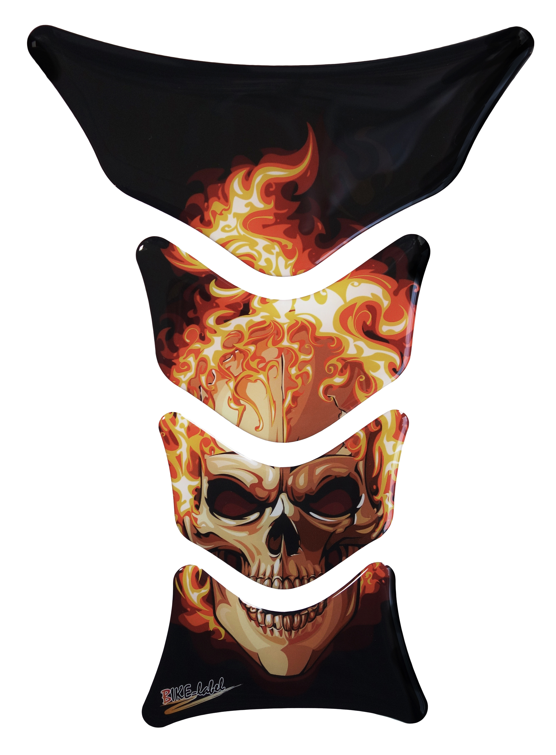 Tankpad 3D Motorrad Aufkleber Skull Ghost Rider Tankschutz Kratzschutz