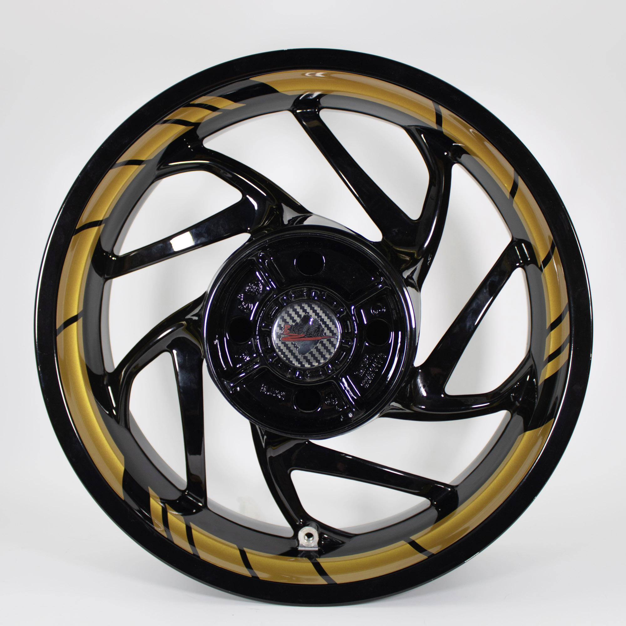 Felgenbett Aufkleber GP Style Gold 16er Set Rim Stripes Motorrad Auto