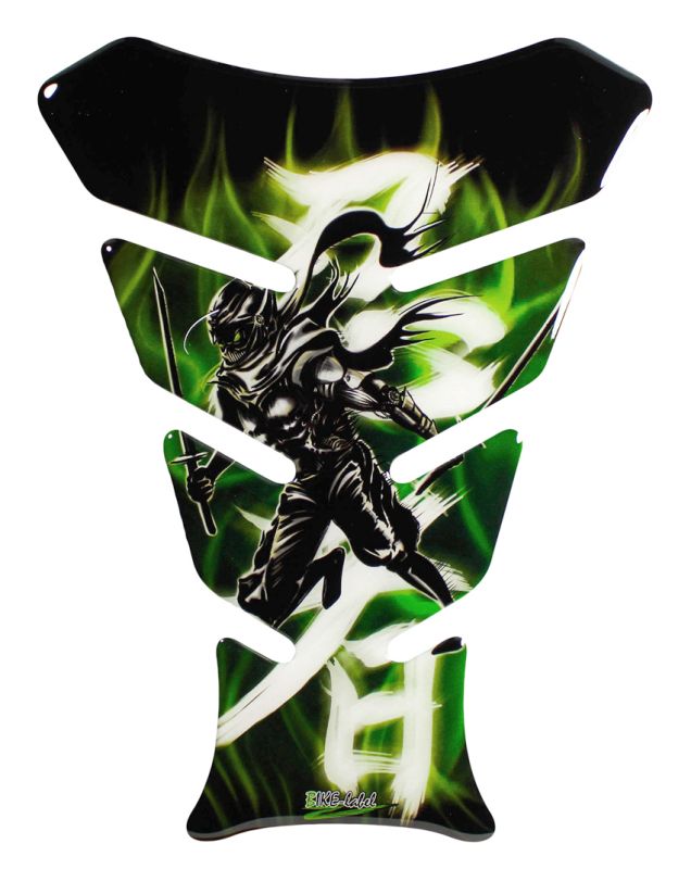 BIKE-label 3D Tankpad Motorrad-Aufkleber - Lackschutz Mit Racing Streifen Grün